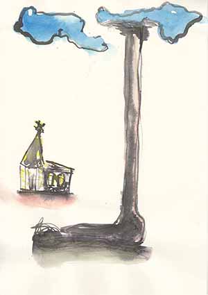 Zeichnung/Mischtechnikh auf Papier - Phantasie 2