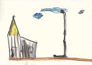 Zeichnung/Mischtechnikh auf Papier - Phantasie 1