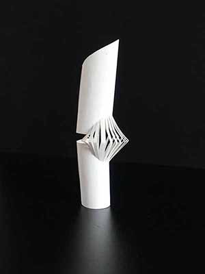 Objekt aus weißem Papier