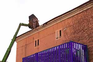  Photocollage - Jump from a high bunker into an aquarium 